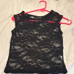 Elegant Black Lace Top